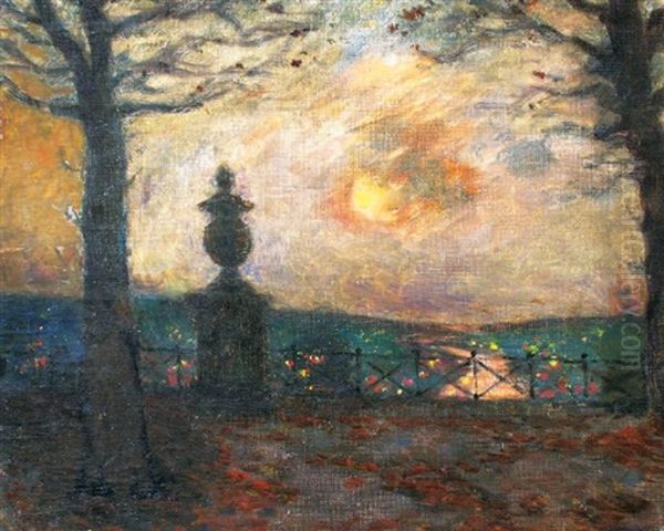 Parc Au Soleil Couchant Oil Painting by Peter Alexanrovitch (Pierre) Nilouss