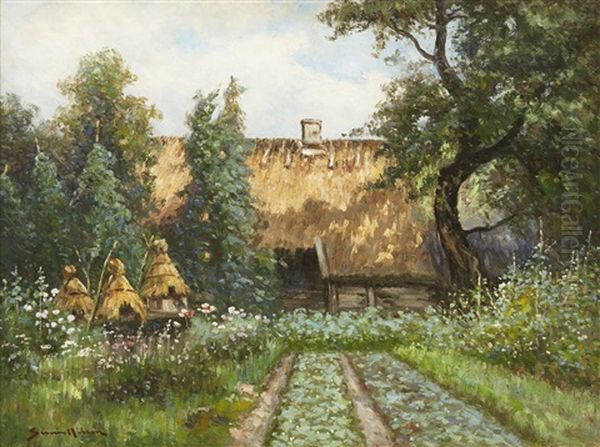 Skanegard I Blomsterprakt Oil Painting by Johan Severin Nilsson