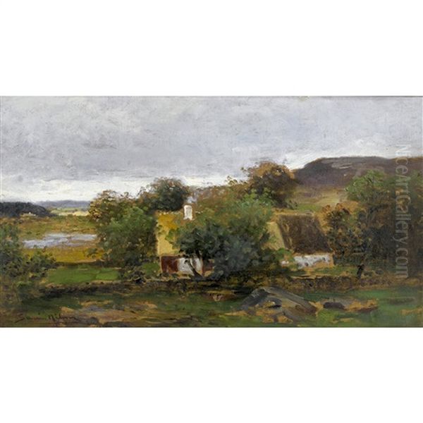 Motiv Fran Kolmarden Oil Painting by Johan Severin Nilsson