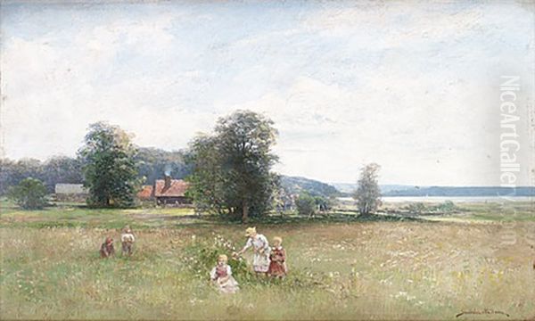 Pa Angen Mot Rydboholm Oil Painting by Johan Severin Nilsson