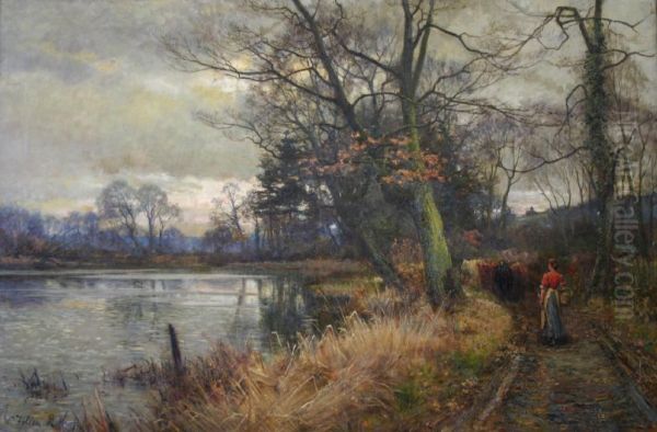 The Margin Of The Mere Oil Painting by Walter Follen Bishop