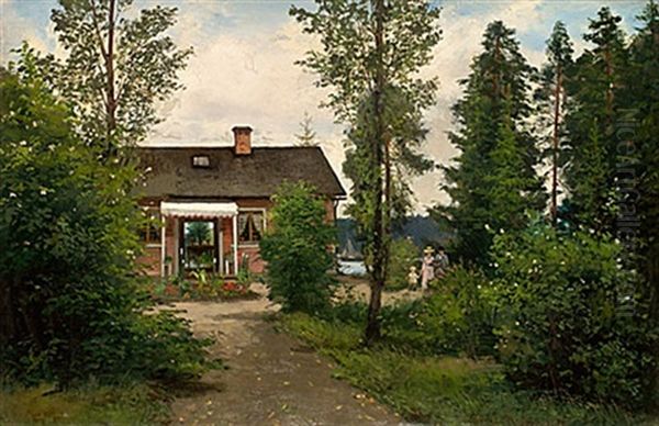 Sommardag Oil Painting by Johan Severin Nilsson