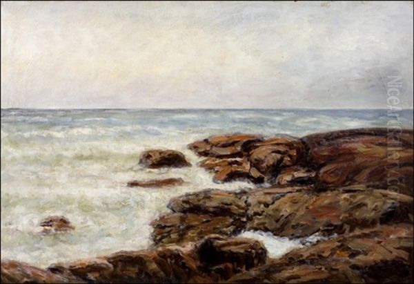 Rantakallioita Oil Painting by Johan Severin Nilsson