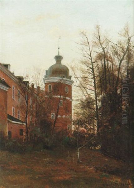 Gripsholms Slott Oil Painting by Johan Severin Nilsson