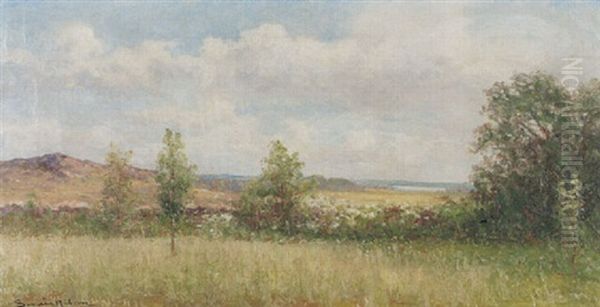 Sommarlandskap Oil Painting by Johan Severin Nilsson