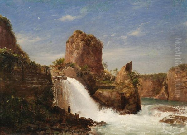 Cascata Oil Painting by Luigi Bisi