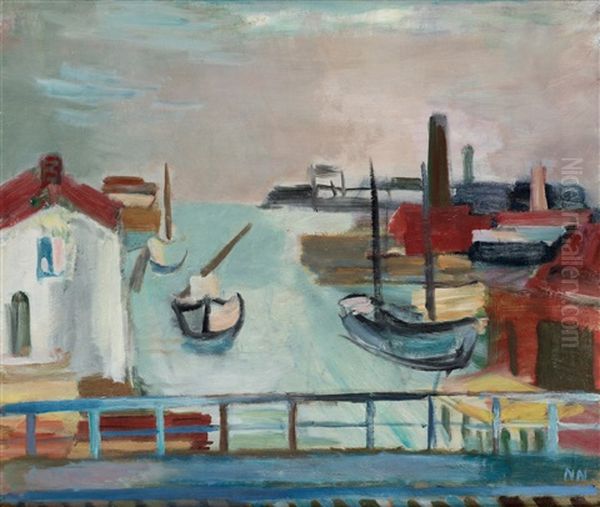 I Hamnen Oil Painting by Nils Nilsson