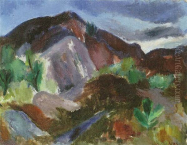 Blanande Berg Oil Painting by Nils Nilsson