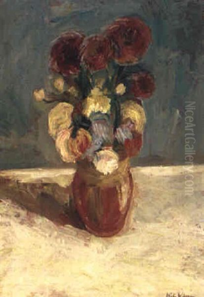 Blommor I Krus Oil Painting by Nils Nilsson