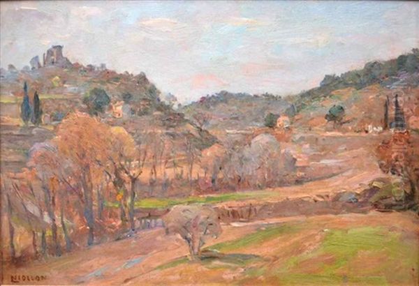 Le Vallon Des Gardes A Aix-en-provence Oil Painting by Barthelemy Niollon