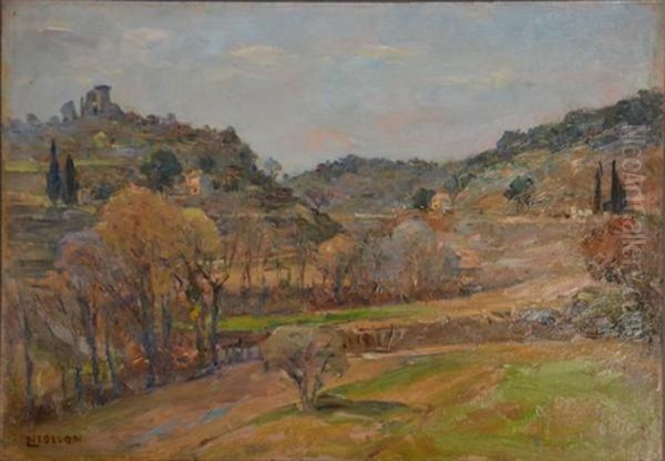 Le Vallon Des Gardes A Aix-en-provence Oil Painting by Barthelemy Niollon