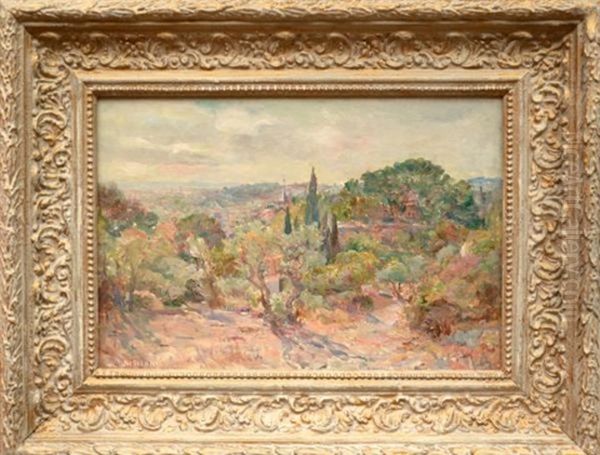 Paysage Aux Environs D'aix-en-provence Oil Painting by Barthelemy Niollon