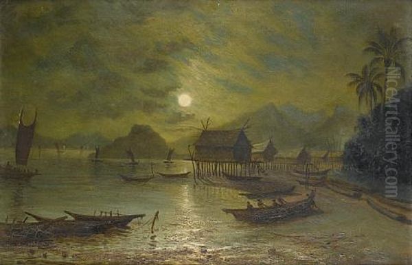 Basilisk Bay, New Guinea Oil Painting by Hume Nisbet