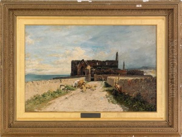 The Nunnery Iona Oil Painting by Pollock Sinclair Nisbet