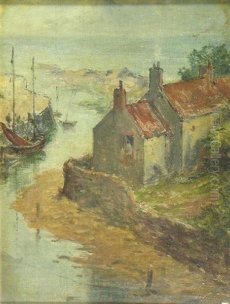 Largo Harbour Oil Painting by Pollock Sinclair Nisbet