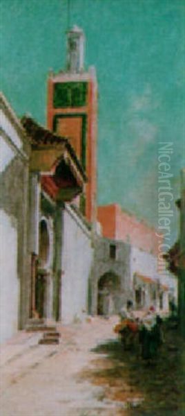 An Arab Street Scene Oil Painting by Pollock Sinclair Nisbet