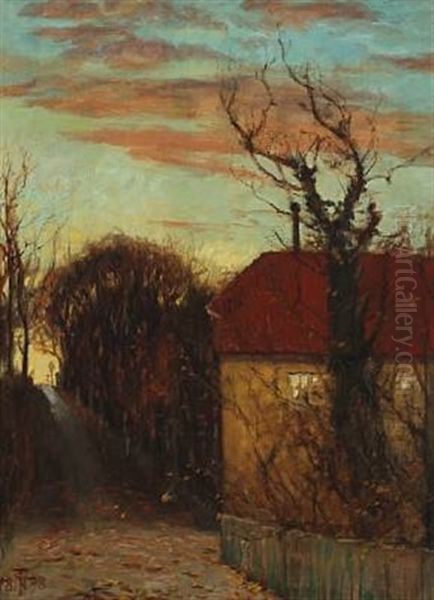 Autumn Day Oil Painting by Thorvald Simeon Niss