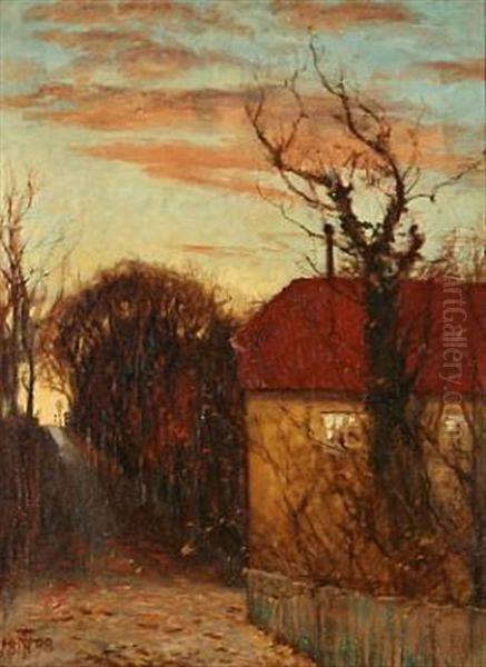 Autumn Day Oil Painting by Thorvald Simeon Niss