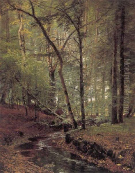 Motiv Fra Grib Skov Oil Painting by Thorvald Simeon Niss