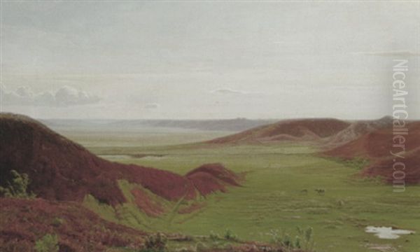 Bakket Landskab, Jylland Oil Painting by Thorvald Simeon Niss