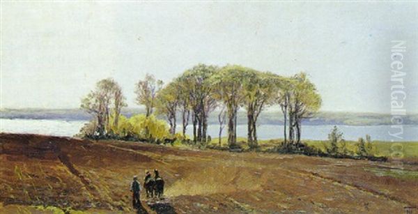 Plojescene Oil Painting by Thorvald Simeon Niss