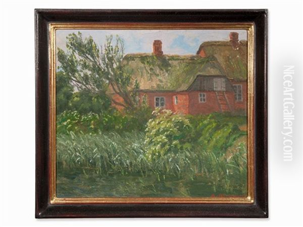 Homestead In Rinkenis Oil Painting by Anton Nissen