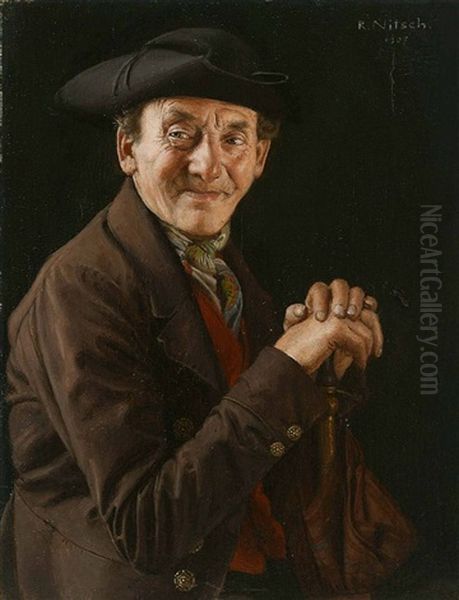 Schwabischer Bauer Oil Painting by Richard Nitsch