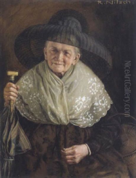 Portrait Einer Mittelfrankin Aus Rotehburg Ob Der Tauber Oil Painting by Richard Nitsch