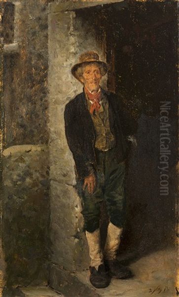 Contadino Campano Oil Painting by Giuseppe de Nittis