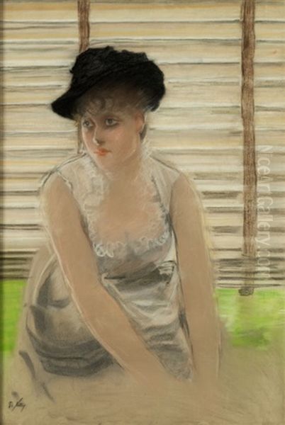 L'attente Oil Painting by Giuseppe de Nittis