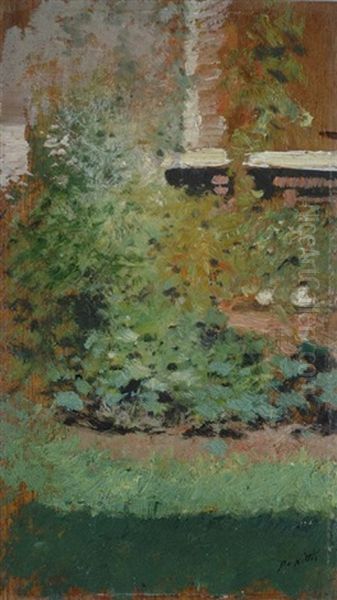 Angolo Di Giardino Oil Painting by Giuseppe de Nittis