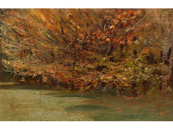 Herbstliche Landschaft Oil Painting by Giuseppe de Nittis