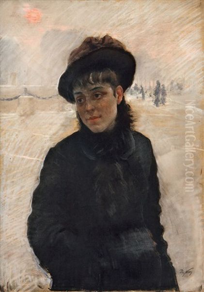 Ritratto Invernale Oil Painting by Giuseppe de Nittis