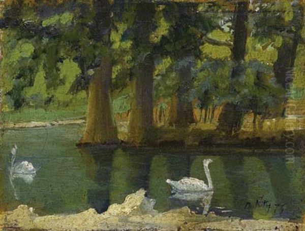 Parigi, Le Bois De Boulogne Oil Painting by Giuseppe de Nittis