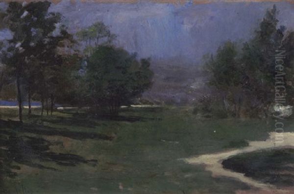 A View Of A Park by Giuseppe de Nittis