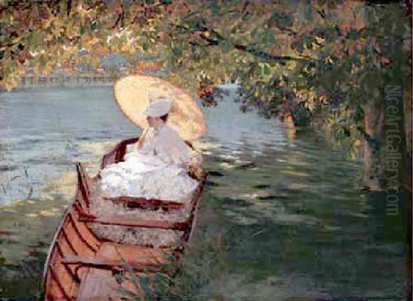 In Canotto Oil Painting by Giuseppe de Nittis