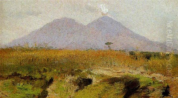 Campagna Vesuviana Oil Painting by Giuseppe de Nittis