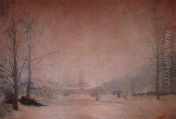 Giornata Invernale Oil Painting by Giuseppe de Nittis