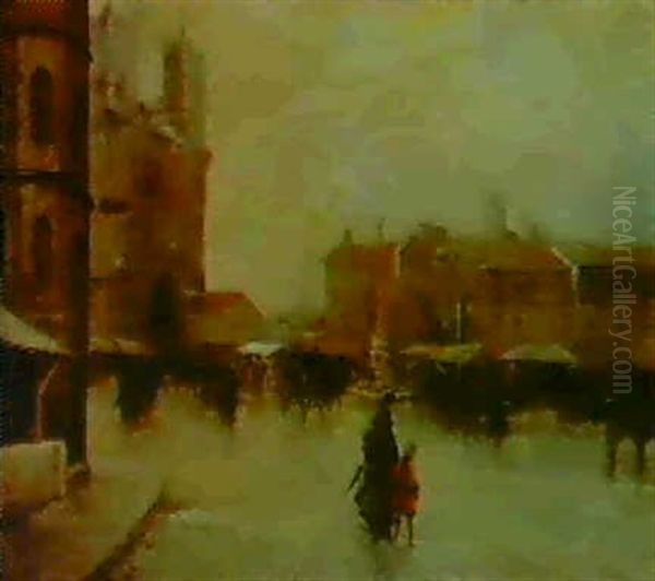 Giornata Piovigginosa Oil Painting by Giuseppe de Nittis