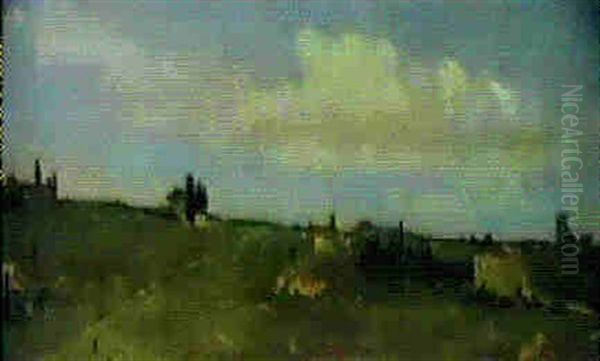 Paesaggio Toscano Oil Painting by Giuseppe de Nittis