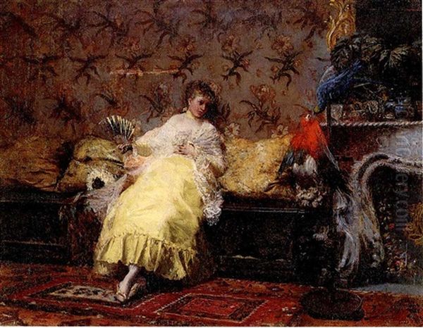 Idleness Oil Painting by Giuseppe de Nittis