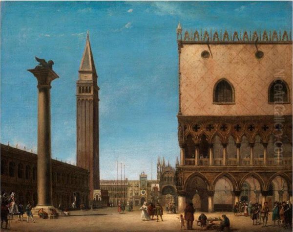 Ansicht Von Venedig Oil Painting by Giuseppe Bernardino Bison