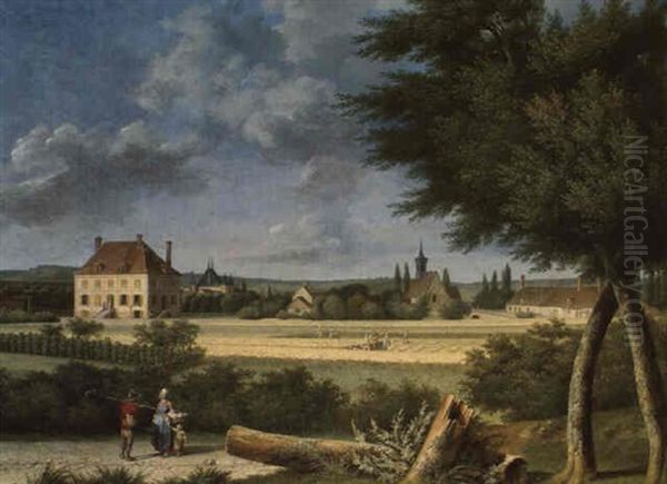 La Moisson Oil Painting by Charles Francois Nivard