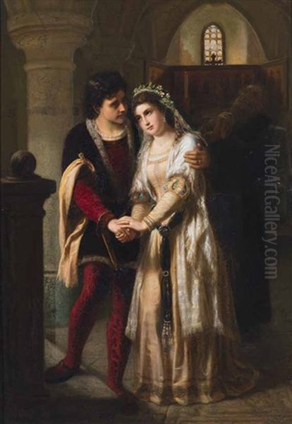 Romeo Und Julia Oil Painting by August Noack