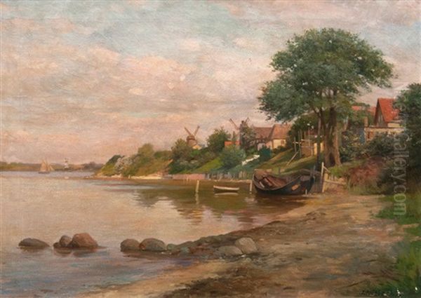 Am Ufer Von Ekensund Oil Painting by Jacob Nobbe