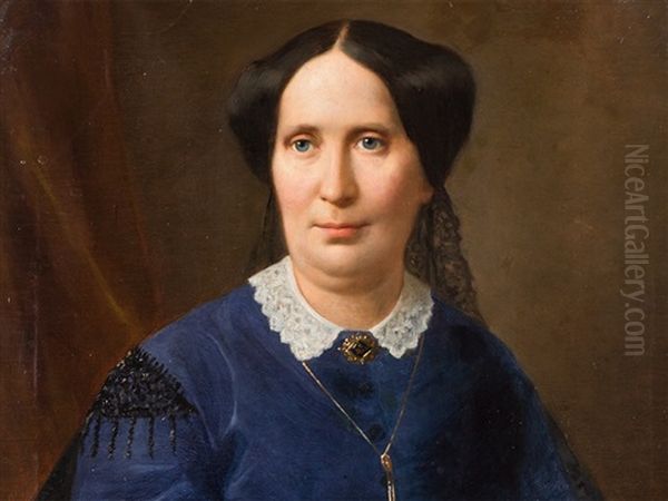 Portrait Of A Lady Oil Painting by Jacob Nobbe