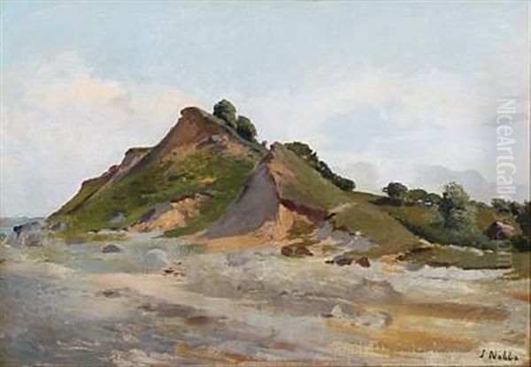 Beach Scape Oil Painting by Jacob Nobbe