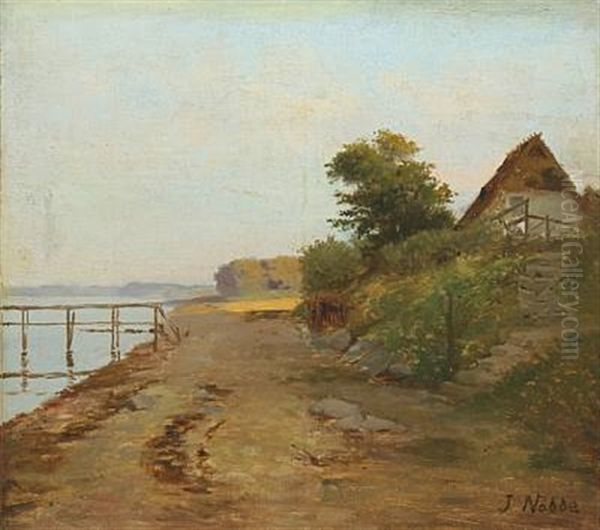 Scenery From Flensborg Fiord Oil Painting by Jacob Nobbe