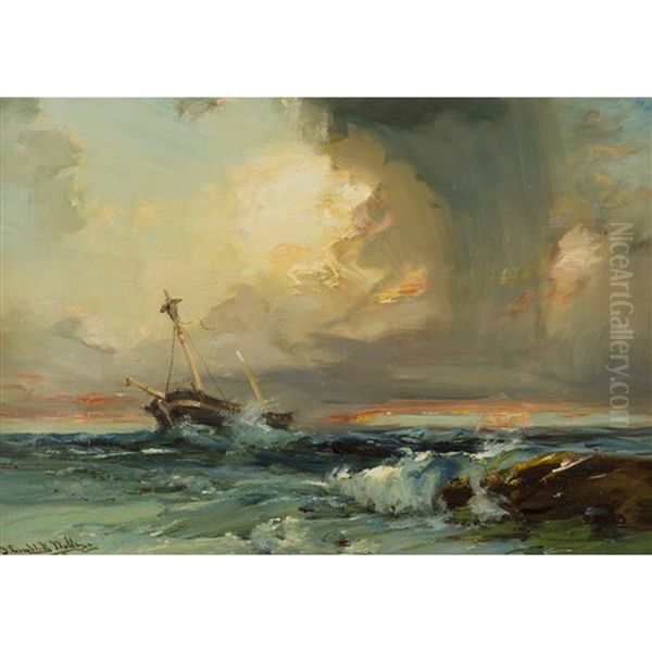 After The Storm, East Coast Oil Painting by James Campbell Noble