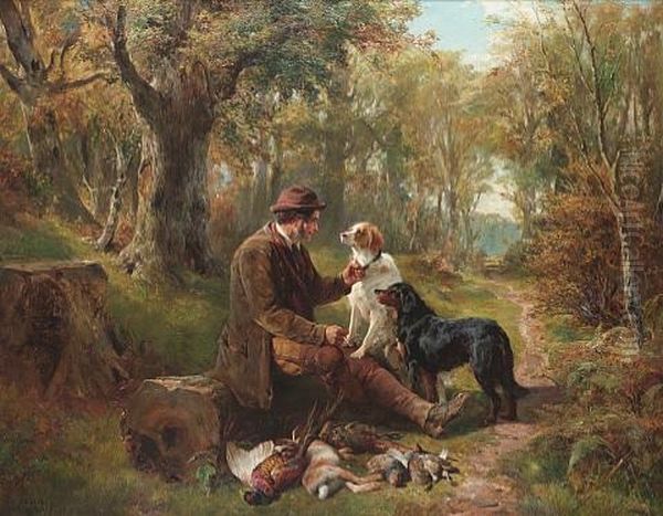 The Gamekeeper's Companions Oil Painting by John Sargent Noble